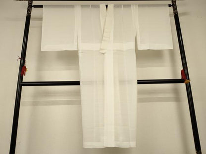 平和屋着物＊夏物　長襦袢　変わり絽　白色　洗える着物　AABJ2505jd