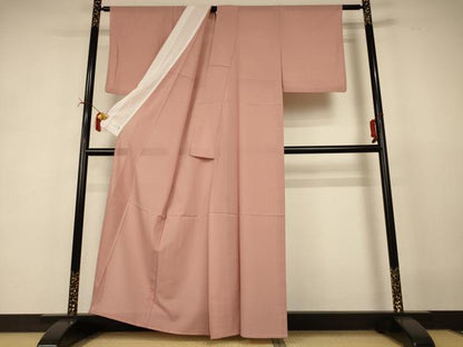 平和屋着物＊夏物　洗える最高級着物　＜英＞はなぶさ謹製　色無地　絽　ときがら茶色　洗える着物　AABJ2506jd