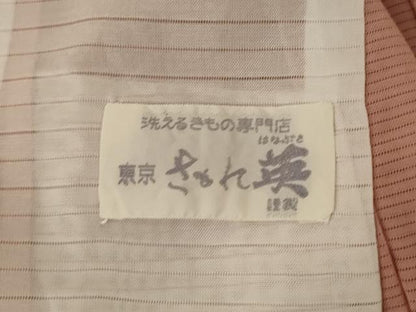 平和屋着物＊夏物　洗える最高級着物　＜英＞はなぶさ謹製　色無地　絽　ときがら茶色　洗える着物　AABJ2506jd