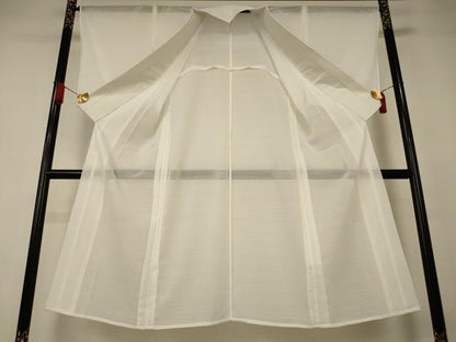 平和屋着物＊夏物　長襦袢　変わり絽　白色　洗える着物　AABJ2514jd
