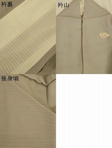 平和屋着物＊夏物　訪問着　絽　草花文　銀彩　正絹　逸品　AABJ2515jd