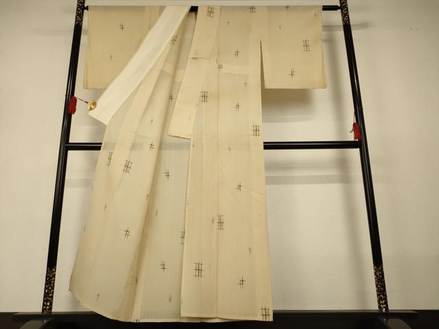 平和屋着物＊夏物　紗紬　絣文　正絹　逸品　AABJ2517jd