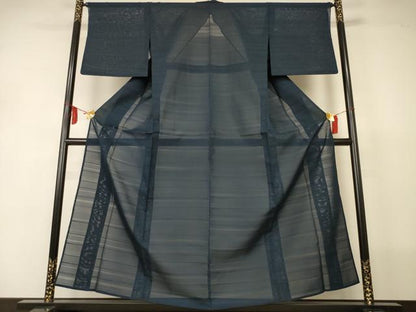 平和屋着物＊夏物　色無地　変わり絽　褐返色　正絹　逸品　AABJ2520jd