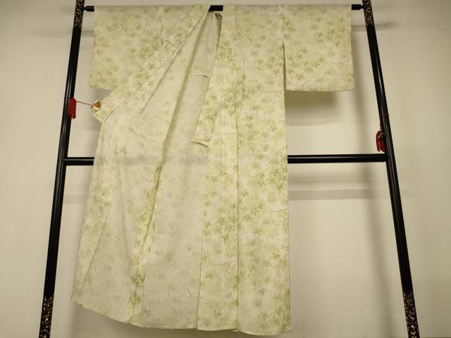 平和屋着物＊夏物　小紋　絽　手描き　枝花文　正絹　逸品　AABJ2533jd