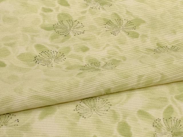平和屋着物＊夏物　小紋　絽　手描き　枝花文　正絹　逸品　AABJ2533jd