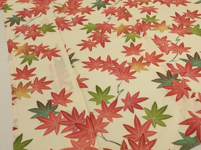 平和屋着物＊夏物　振袖　絽　楓文　正絹　逸品　AABJ2535jd