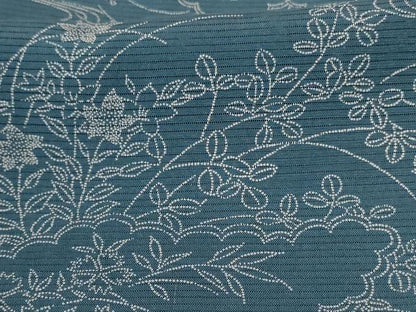 平和屋着物＊夏物　小紋　絽　風景草花文　正絹　逸品　AABJ2545jd