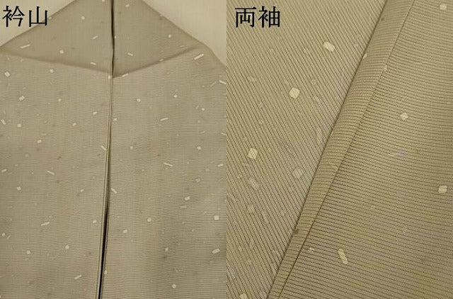 平和屋着物＊夏物　小紋　絽　箔散らし文様　銀彩　正絹　逸品　AABJ2547jd