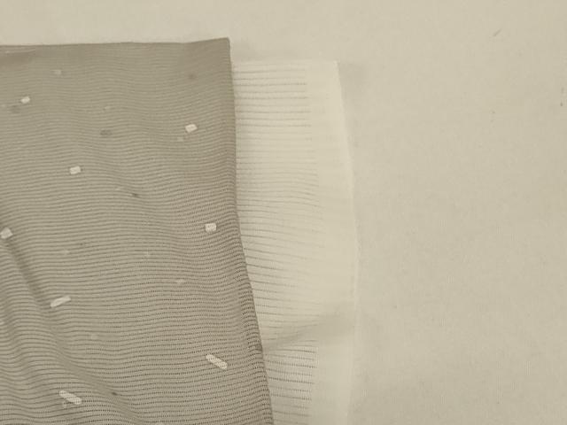 平和屋着物＊夏物　小紋　絽　箔散らし文様　銀彩　正絹　逸品　AABJ2547jd