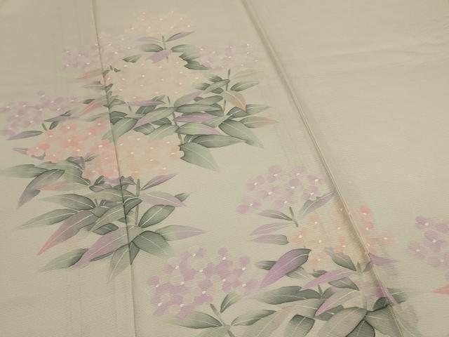 平和屋着物＊夏物　訪問着　絽　手描き　草花文　正絹　逸品　AABJ2548jd