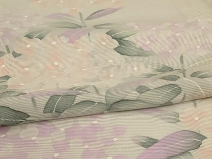 平和屋着物＊夏物　訪問着　絽　手描き　草花文　正絹　逸品　AABJ2548jd