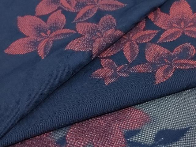 平和屋着物＊夏物　小紋　紗　芝花文　正絹　逸品　AABJ2551jd