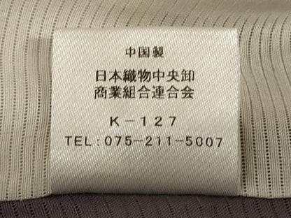 平和屋着物＊夏物　色無地　絽　煤色　正絹　逸品　AABJ2553jd
