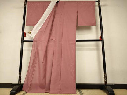 平和屋着物＊夏物　色無地　絽　宗伝唐茶色　洗える着物　AABJ2554jd