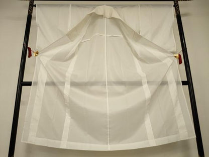 平和屋着物＊夏物　長襦袢　絽　白色　洗える着物　AABJ2556jd