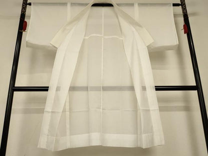 平和屋着物＊夏物　長襦袢　絽　白色　洗える着物　AABJ2557jd