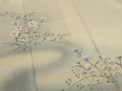 平和屋着物＊夏物　訪問着　絽　流水草花文　暈し染め　正絹　逸品　AABJ2559jd