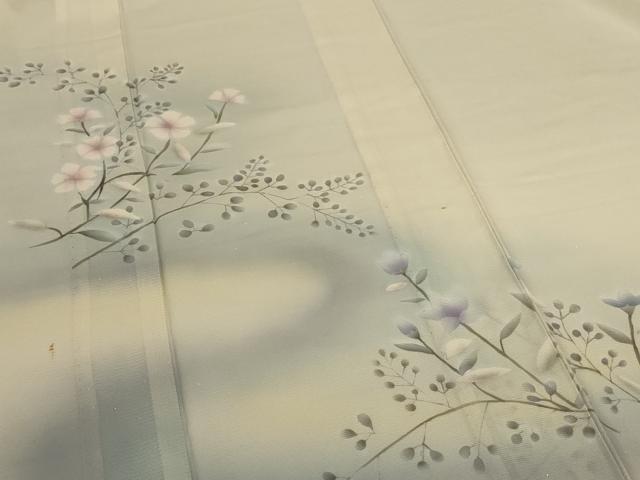 平和屋着物＊夏物　訪問着　絽　流水草花文　暈し染め　正絹　逸品　AABJ2559jd