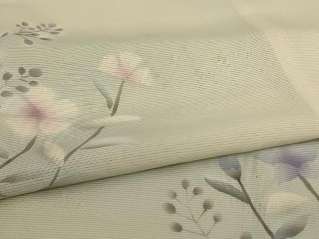 平和屋着物＊夏物　訪問着　絽　流水草花文　暈し染め　正絹　逸品　AABJ2559jd
