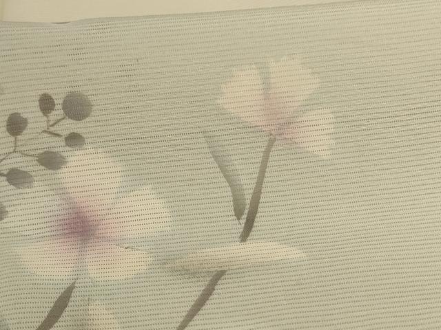 平和屋着物＊夏物　訪問着　絽　流水草花文　暈し染め　正絹　逸品　AABJ2559jd