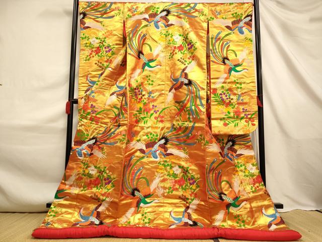 平和屋本店●色打掛　和装　婚礼　結婚式　花嫁　神社挙式　唐織　鳳凰草花文　金銀糸　逸品　AABJ2618fw