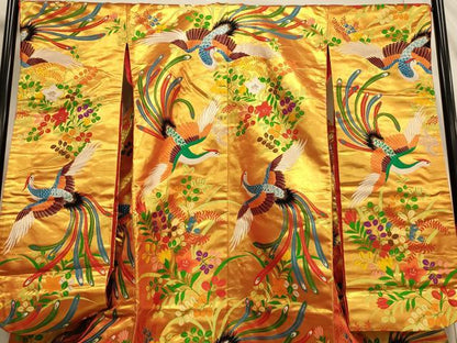 平和屋本店●色打掛　和装　婚礼　結婚式　花嫁　神社挙式　唐織　鳳凰草花文　金銀糸　逸品　AABJ2618fw