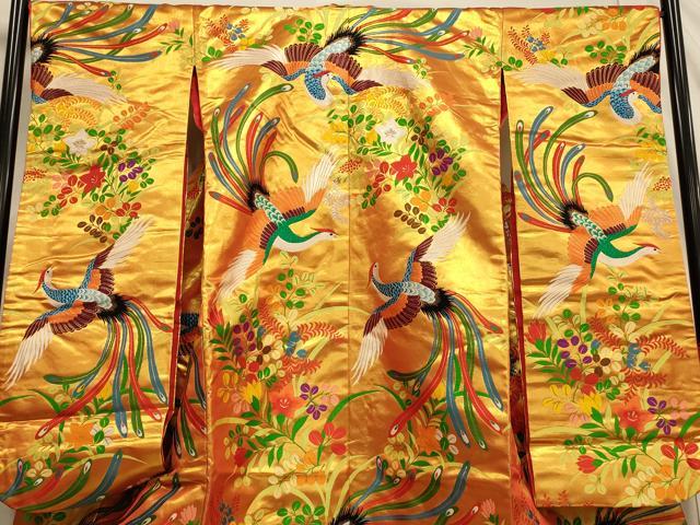 平和屋本店●色打掛　和装　婚礼　結婚式　花嫁　神社挙式　唐織　鳳凰草花文　金銀糸　逸品　AABJ2618fw
