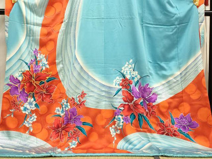 平和屋本店●お引きずり・お引き摺り・引き振袖　和装　結婚式　舞妓　芸妓　芸者　衣装　駒刺繍　草花文　暈し染め　銀彩　AABJ2625fw