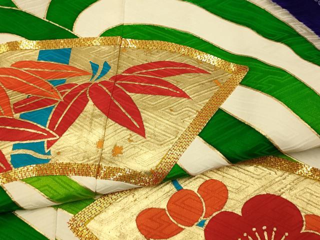平和屋本店●お引きずり・お引き摺り・引き振袖　和装　結婚式　舞妓　芸妓　芸者　衣装　駒刺繍　地紙竹梅鶴文　金彩　AABJ2631fw