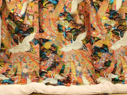 平和屋本店●色打掛　婚礼　結婚式　和装　花嫁　神社挙式　唐織　松竹梅束ね熨斗鶴文　金銀糸　暈し染め　黒地　逸品　AABJ2635fw