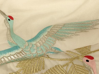 平和屋本店●夏物　色打掛　和装　婚礼　結婚式　花嫁　神社挙式　総刺繍　飛鶴枝葉文　金銀糸　逸品　AABJ2646fw