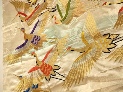 平和屋本店●色打掛　和装　結婚式　婚礼　花嫁　神社挙式　総刺繍　暈し染め　飛鶴文　金銀糸　逸品　AABJ2667fw