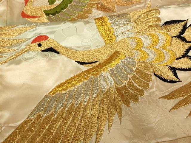 平和屋本店●色打掛　和装　結婚式　婚礼　花嫁　神社挙式　総刺繍　暈し染め　飛鶴文　金銀糸　逸品　AABJ2667fw