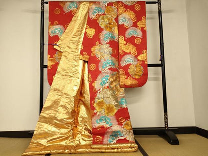 平和屋本店●色打掛　婚礼　和装　花嫁　結婚式　神社挙式　金銀糸　松竹梅雪輪文　逸品　AABJ2668fw