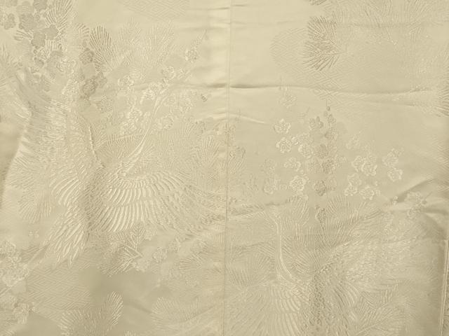 平和屋本店●白打掛　白無垢　和装　婚礼　結婚式　花嫁　神社挙式　唐織　飛鶴松梅文　逸品　AABJ2677fw