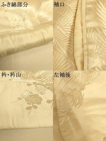 平和屋本店●白打掛　白無垢　和装　婚礼　結婚式　花嫁　神社挙式　唐織　飛鶴松梅文　逸品　AABJ2678fw