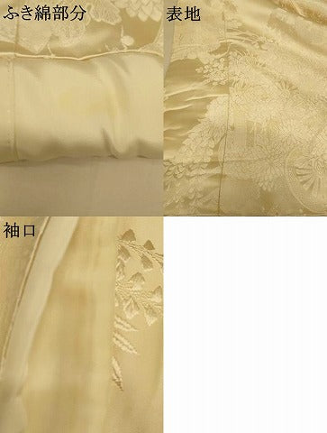 平和屋本店●白打掛　白無垢　和装　婚礼　結婚式　花嫁　神社挙式　唐織　御所車草花文　逸品　AABJ2685fw