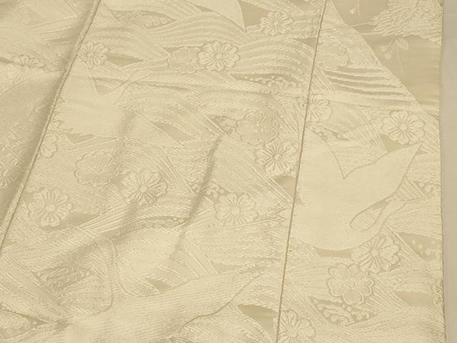 平和屋本店●白打掛　白無垢　和装　婚礼　結婚式　花嫁　神社挙式　唐織　飛鶴流水枝垂れ花文　逸品　AABJ2686fw