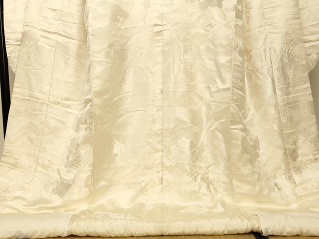 平和屋本店●白打掛　白無垢　和装　婚礼　結婚式　花嫁　神社挙式　唐織　飛鶴風景文　逸品　AABJ2691fw