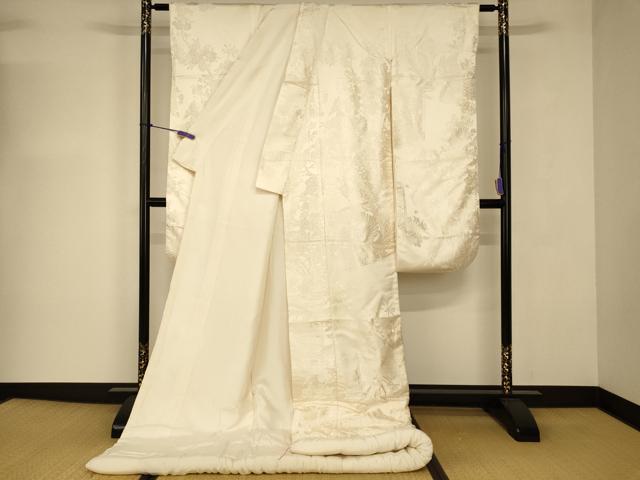 平和屋本店●白打掛　白無垢　和装　婚礼　結婚式　花嫁　神社挙式　唐織　鳳凰更紗花屏風文　逸品　AABJ2694fw