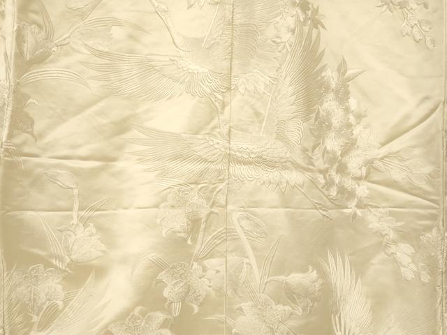 平和屋本店●白打掛　白無垢　和装　婚礼　結婚式　花嫁　神社挙式　総刺繍　飛鶴草花文　逸品　AABJ2695fw