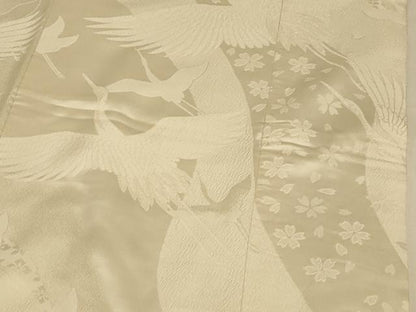 平和屋本店●白打掛　白無垢　和装　婚礼　結婚式　花嫁　神社挙式　唐織　飛鶴舞花文　逸品　AABJ2700fw
