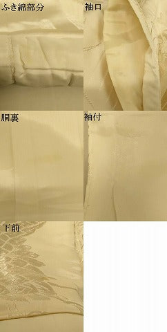 平和屋本店●白打掛　白無垢　和装　婚礼　結婚式　花嫁　神社挙式　唐織　飛鶴流水草花文　逸品　AABJ2701fw