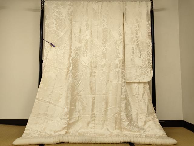 平和屋本店●白打掛　白無垢　和装　婚礼　結婚式　花嫁　神社挙式　唐織　鳳凰正倉院花蝶文　逸品　AABJ2706fw