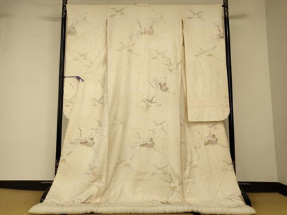 平和屋本店●色打掛　和装　婚礼　結婚式　花嫁　神社挙式　唐織　飛鶴更紗花文　金銀糸　逸品　AABJ2708fw