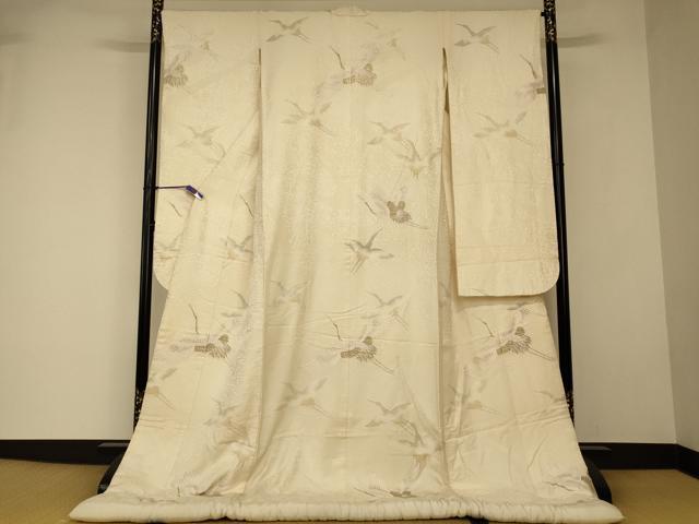 平和屋本店●色打掛　和装　婚礼　結婚式　花嫁　神社挙式　唐織　飛鶴更紗花文　金銀糸　逸品　AABJ2708fw