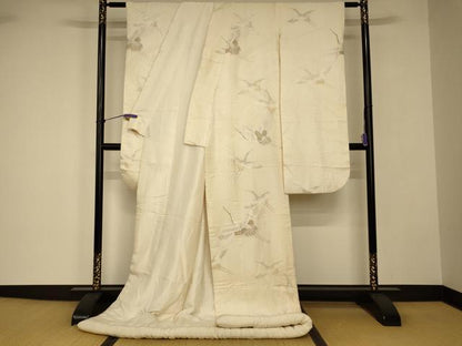 平和屋本店●色打掛　和装　婚礼　結婚式　花嫁　神社挙式　唐織　飛鶴更紗花文　金銀糸　逸品　AABJ2708fw