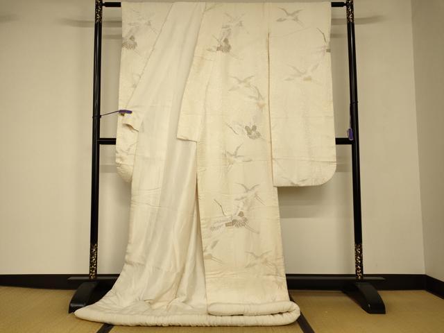 平和屋本店●色打掛　和装　婚礼　結婚式　花嫁　神社挙式　唐織　飛鶴更紗花文　金銀糸　逸品　AABJ2708fw