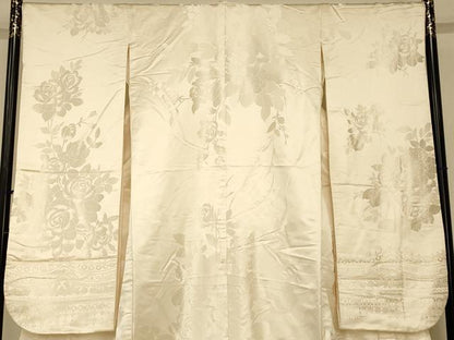平和屋本店●白打掛　白無垢　和装　婚礼　結婚式　花嫁　神社挙式　唐織　薔薇文　逸品　AABJ2709fw