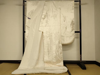 平和屋本店●白打掛　白無垢　和装　婚礼　結婚式　花嫁　神社挙式　唐織　薔薇文　逸品　AABJ2709fw